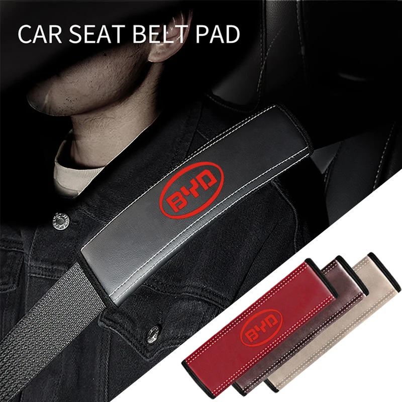 

Leather Car Seat Belt Cover for BYD F0 F3 G6 S6 Song Yuan Qin Tang Surui l3 F6 S8 N6 F3R S7 G3 E5 Automobile Universal Accessory