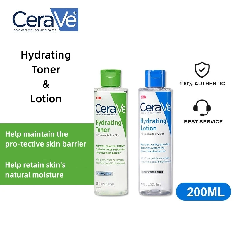 

CeraVe увлажняющий тоник & лосьон для лица без спирта с гиалуроновой кислотой, Ниацинамид и керамиды для чувствительной сухой кожи
