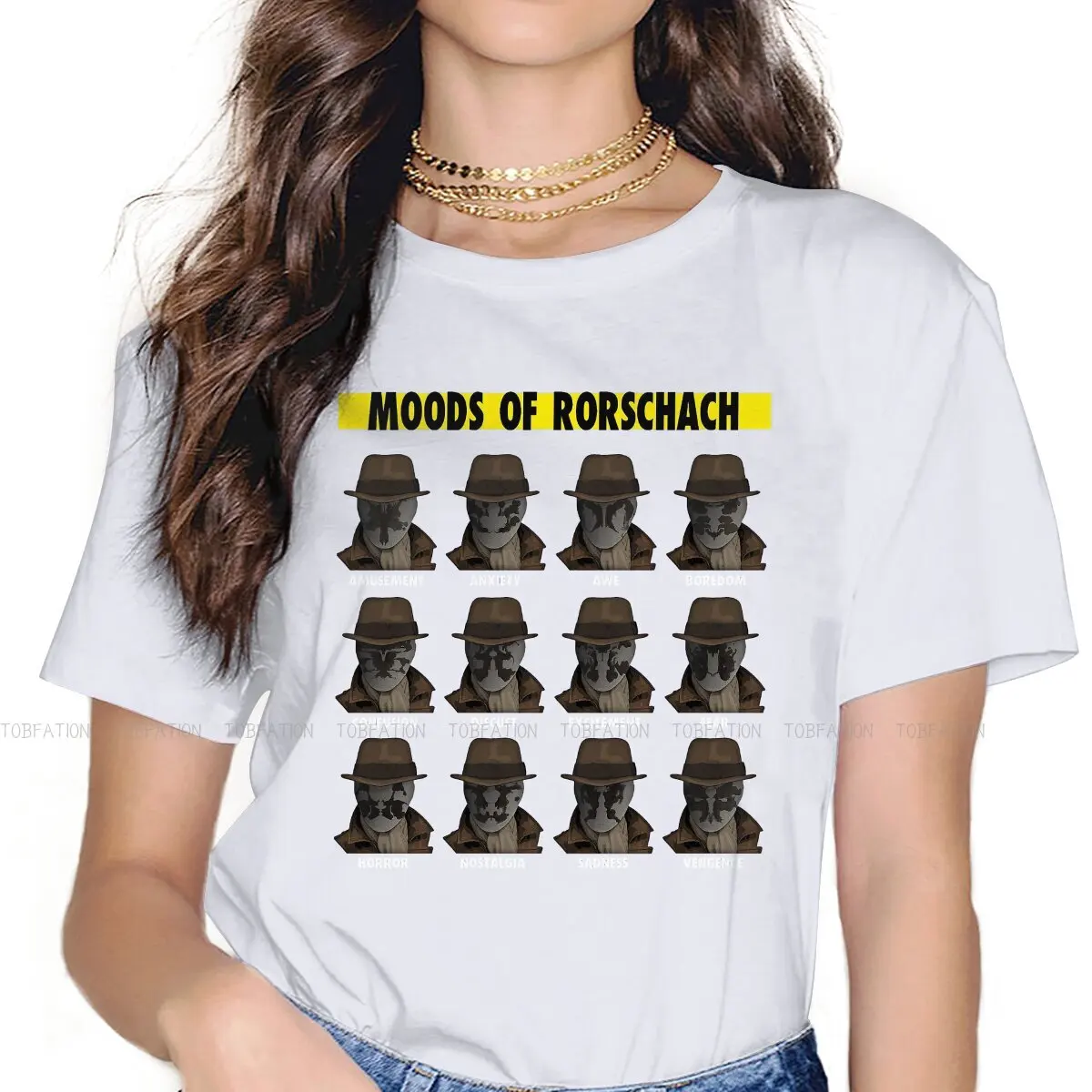 

The Moods 4XL TShirt for Girl Watchmen Rorschach Walter New Design Graphic T Shirt Stuff Ofertas