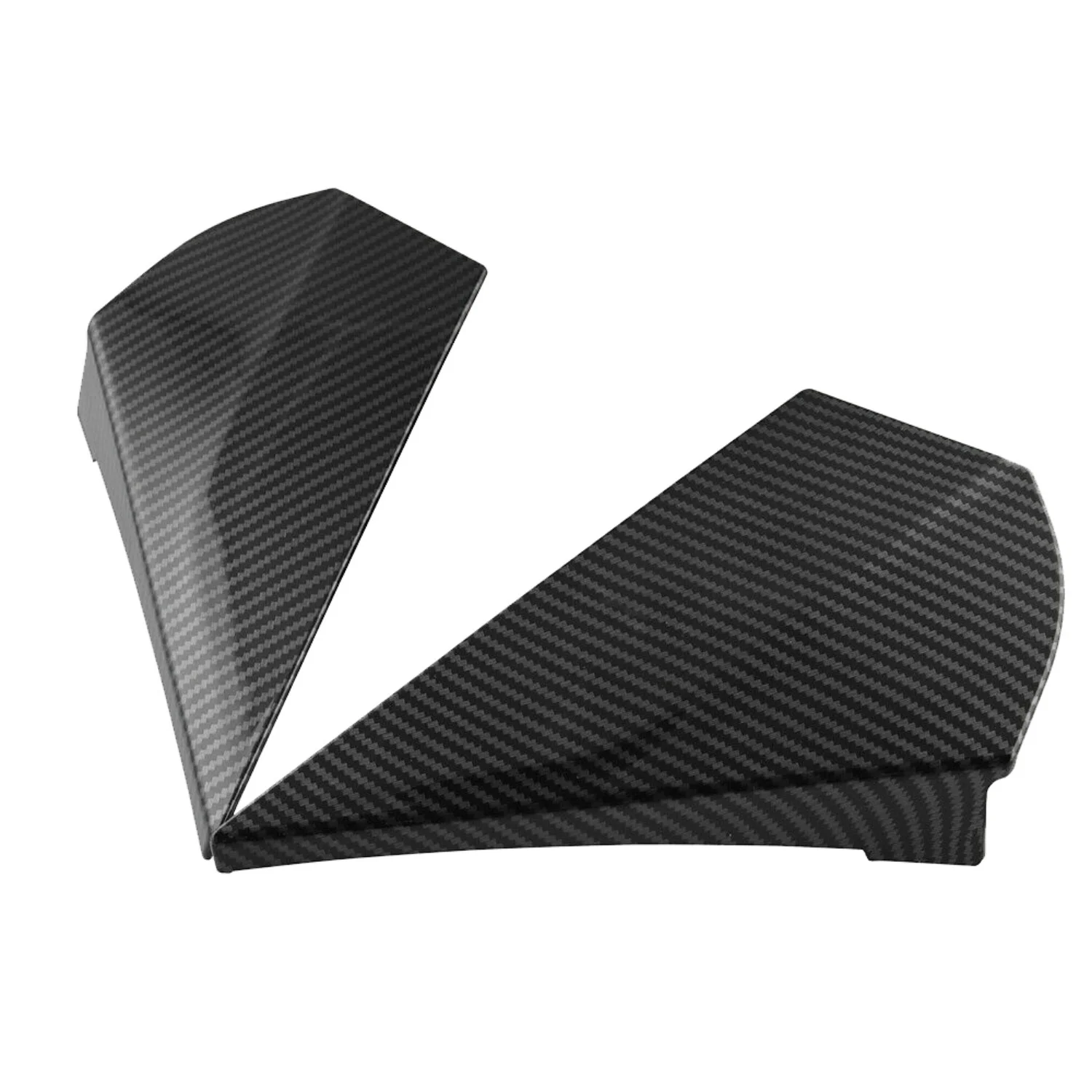 

1Pair Carbon Fiber Style Rear Window Side Spoiler Wing Strip Protection Trim for C-