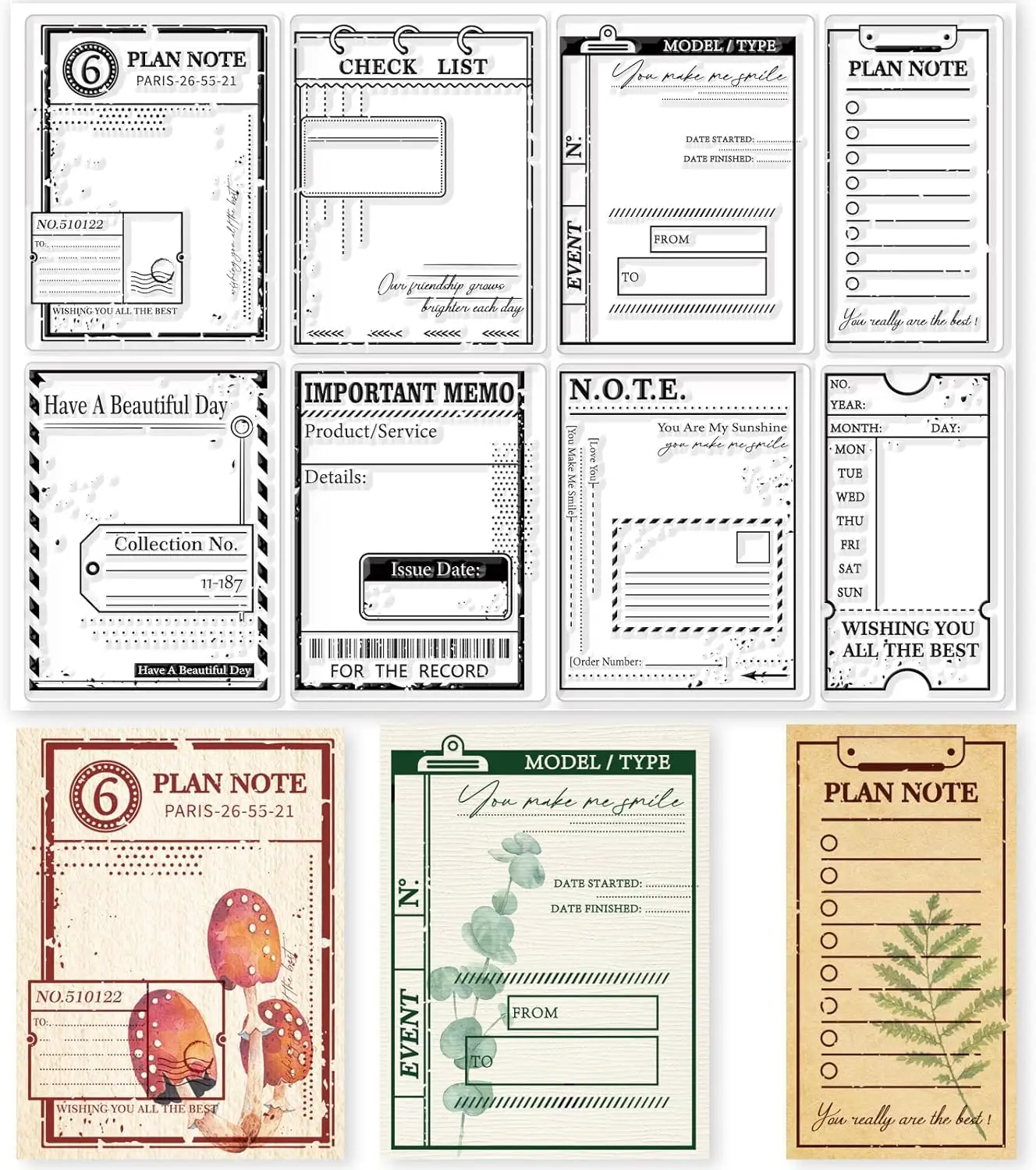 

Набор прозрачных штампов Arricraft для скрапбукинга