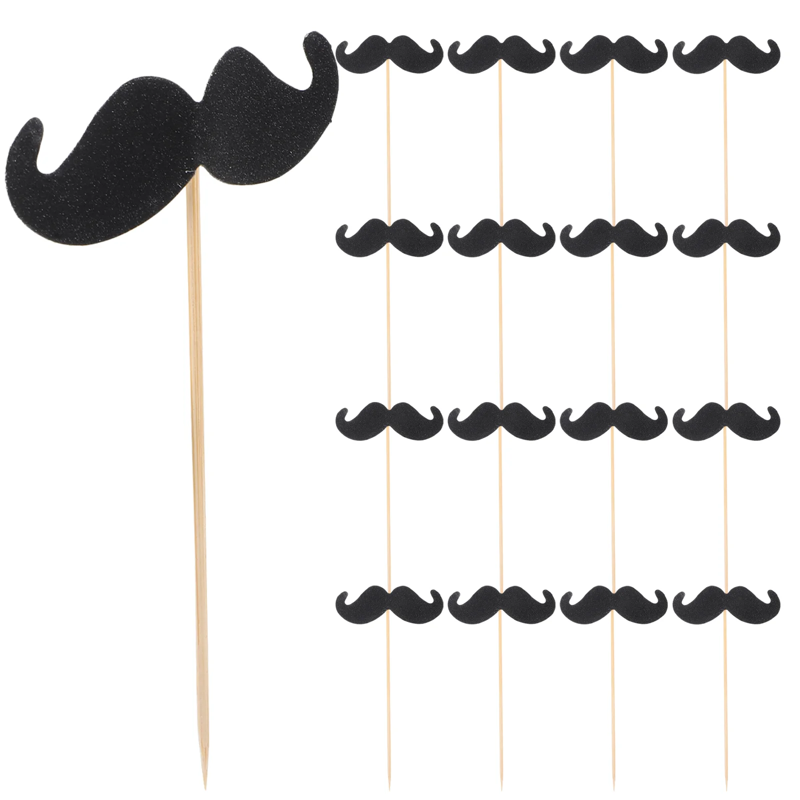 40 шт. цилиндр отца усы десертный топпер бамбуковый декор для вечеринки торта