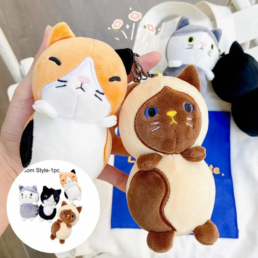 

Vivid Color Creative Kitten Stuffed Doll Pendant Fine Workmanship Stuffed Toy Pendant Detailed for Backpack