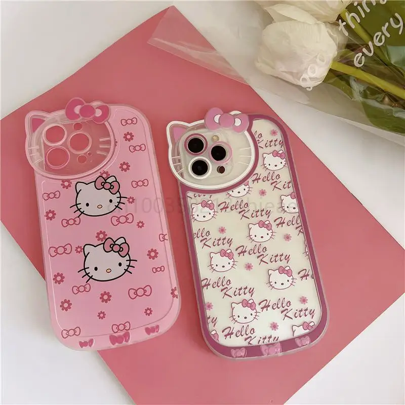 Креативный мультяшный чехол KT cat iphone13 подходит для Apple 11 / 12promax мобильный телефон XR