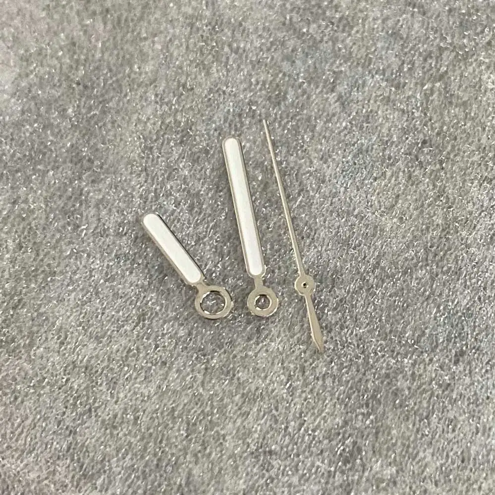 Watch Hands Accessories Silver Edge White Watch Hands Fit Assembling NH35 NH36 4R Automatic Movement