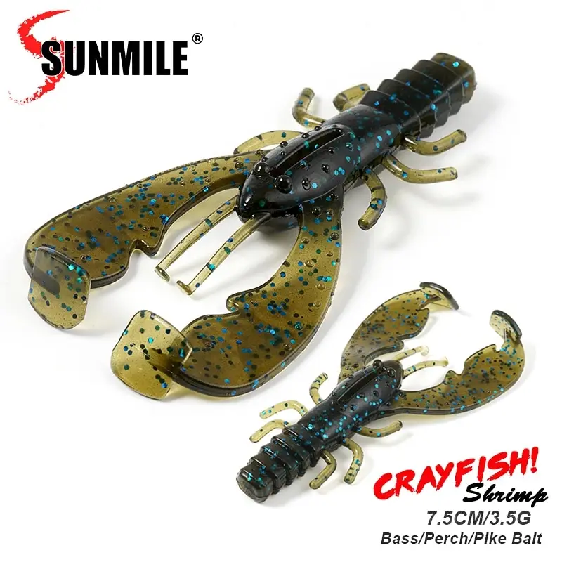 Sunmile 6 Шт. Мягкие Рыболовные Приманки 7 5 См/3 Г Искусственные Креветки И Крабы Для