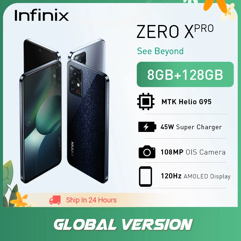 Global Version Infinix ZERO X PRO 8GB 128GB Smartphone 108MP Camera 6.67