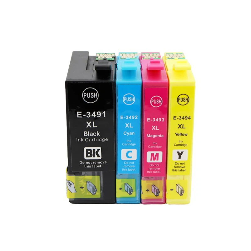 

Compatible Ink Cartridge For Epson T3491 T3492 T3493 T3494 WorkForce WF-3721 Printer