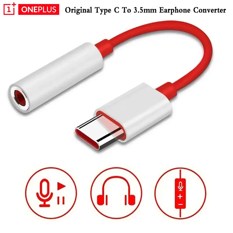 Оригинальный Oneplus 10 9 8 7t Pro 7 9r 8t Северной Америки адаптер для наушников типа C на 3 5