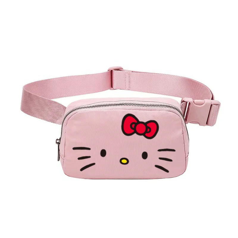 Sanrio Hellokitty Summer Cute Goddess Sports Chest Bag Waist Bag Mobile Coin Purse Phone Case handbags shoulder bag pink
