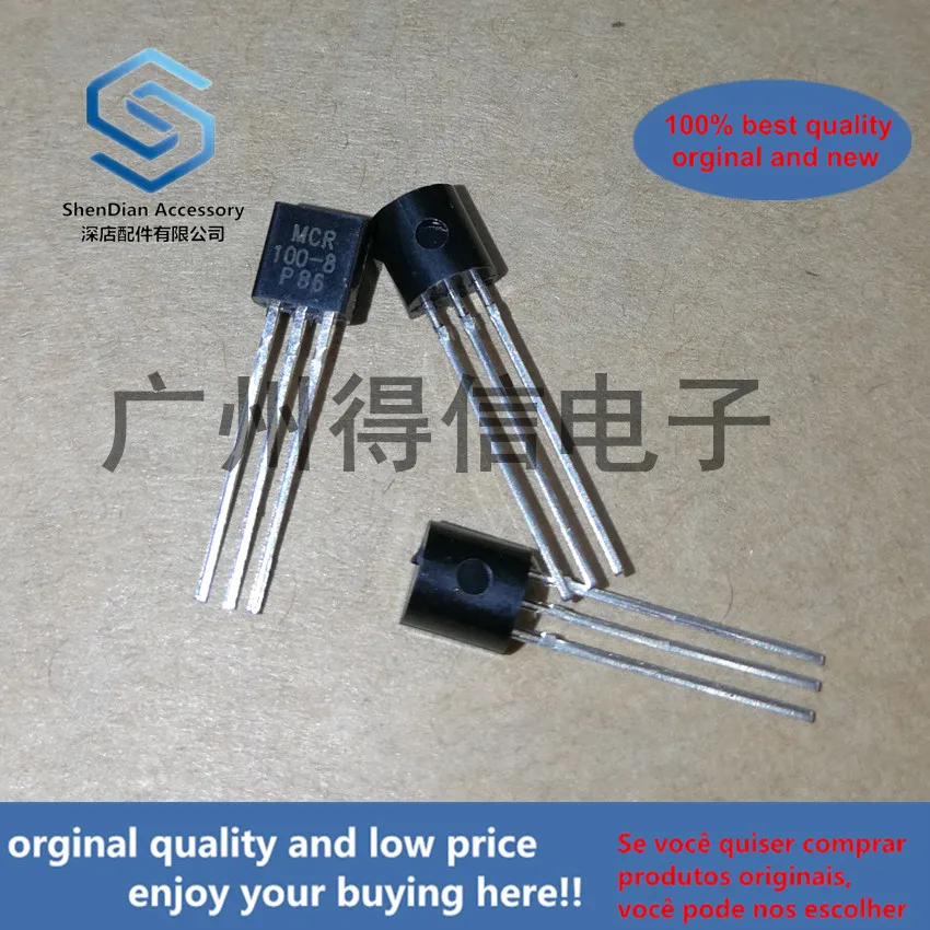 

50pcs 100% orginal new MCR100-8 100-8 Copper pin large chip unidirectional SCR T0-92 real photo