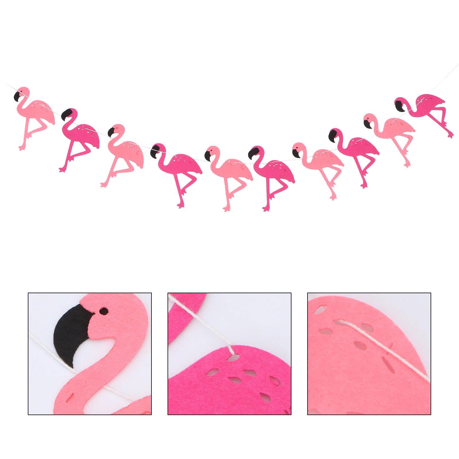 

Hawaii Party Decoration Flamingo Bunting Banner Decorative Nonwovens Banner Hanging Garland Party Supplies