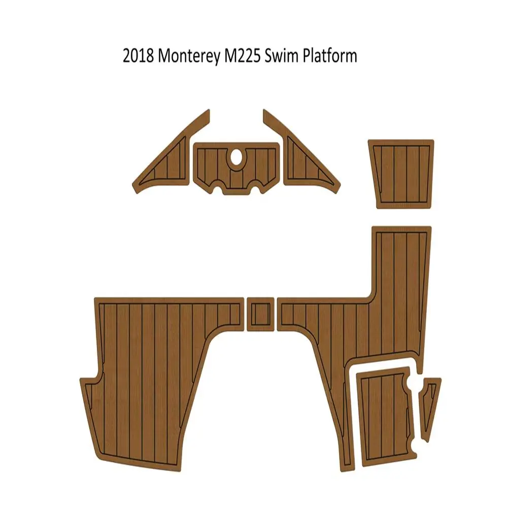 Фото 2018 Monterey M225 Swim Platform Pad Boat EVA Foam Faux Teak Deck Floor Mat SeaDek MarineMat Gatorstep Style Самоклеящийся hd75 №1