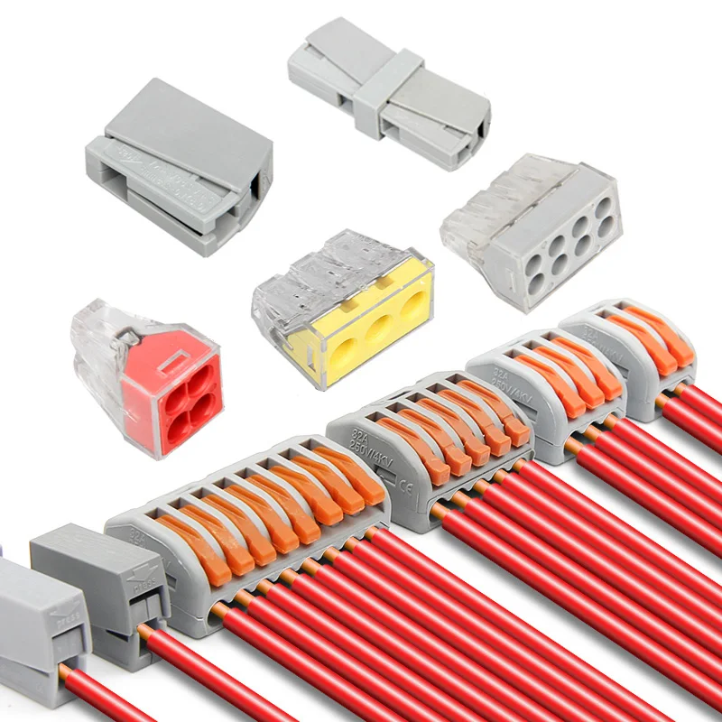 

10Pc 1 In Multiple Out Quick Wiring Connector Universal Splitter Cable Push-in Can Combined Butt Home Terminal Block PCT-102~211