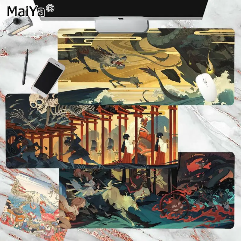 

Maiya Japanese Ukiyo-e Art Your Own Rubber PC Computer Gaming mousepad Size for Deak Mat for overwatch/cs go/world of warcraft