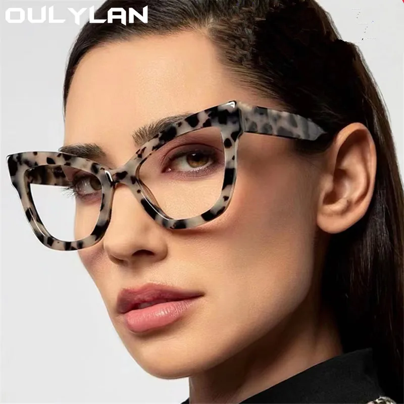 

Oulylan, классическая женская модная оправа для очков с защитой от сисветильник TR90, женские оптические очки для компьютера