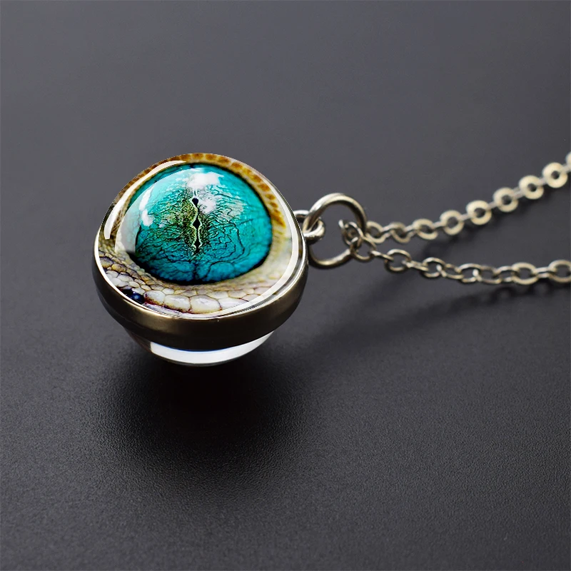 Ожерелья с драконом и злыми глазами ожерелье двухсторонним стеклянным шариком