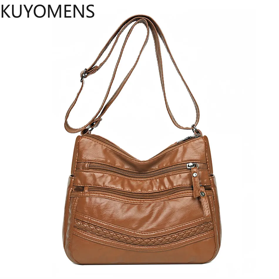 

Women Fashion Bag Soft PU Leather Messenger Bags Luxury Designer Crossbody Shoulder Tote Female Branded 2022 Trend Handbag Purse