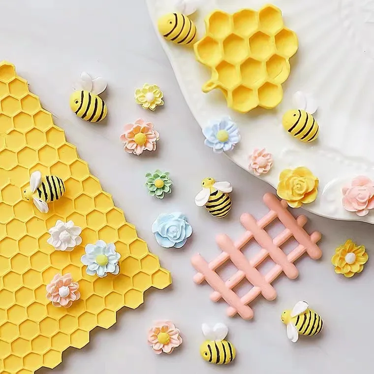 

Bee Honeycomb Cake Silicone Mold Cake Decorating Tools Baking Accessories fondant molds Party Supplies