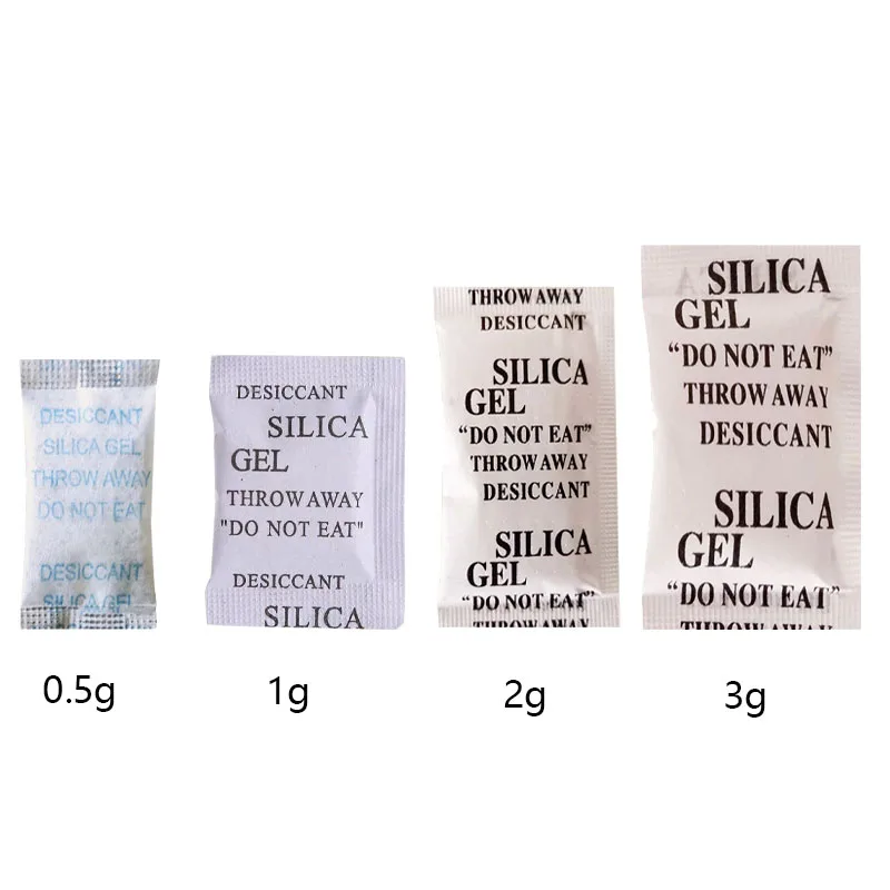 

10-50pcs 0.5-3g Non-toxic Silica Gel Packs Desiccant Damp Moisture Absorber Dehumidifier Anti Humidity Bag Clothes Food Storage