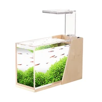 office desktop mini fish tank aquarium water free side filter acrylic ecological small aquarium tank micro fish bowls landscape