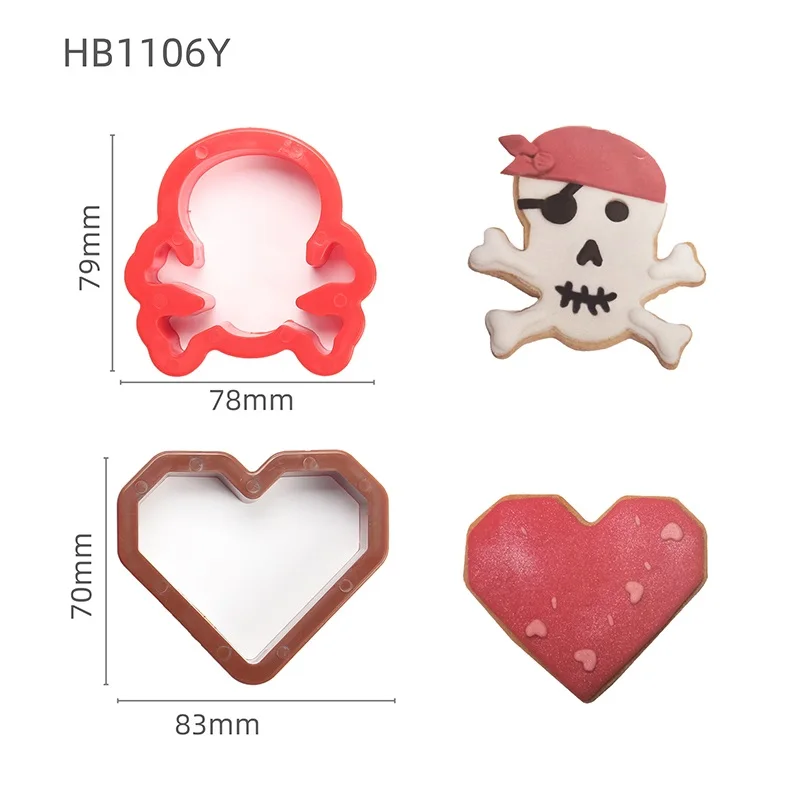 Бесплатная доставка новые пластиковые формочки для печенья в форме черепа и