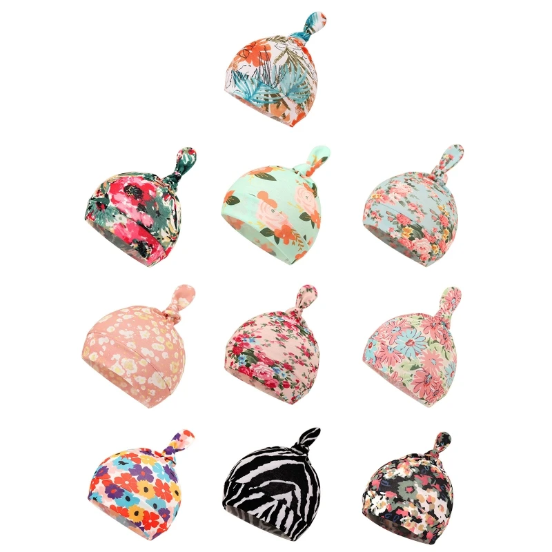 2022 New 0-12 Months Baby Hat Newborn Infant Cute Tail Knotted Beanie Bonnet Bandanas