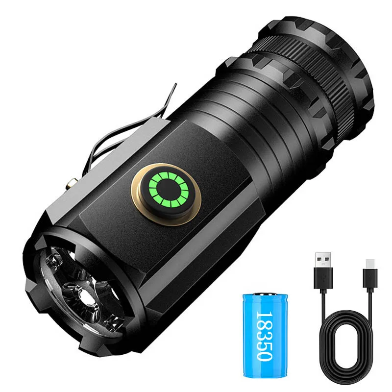 

TQFIRR Мощный миниатюрный светодиодный фонарик 8000 лм Супер яркий карманный фонарь с USB-аккумулятором для кемпинга и пешего...