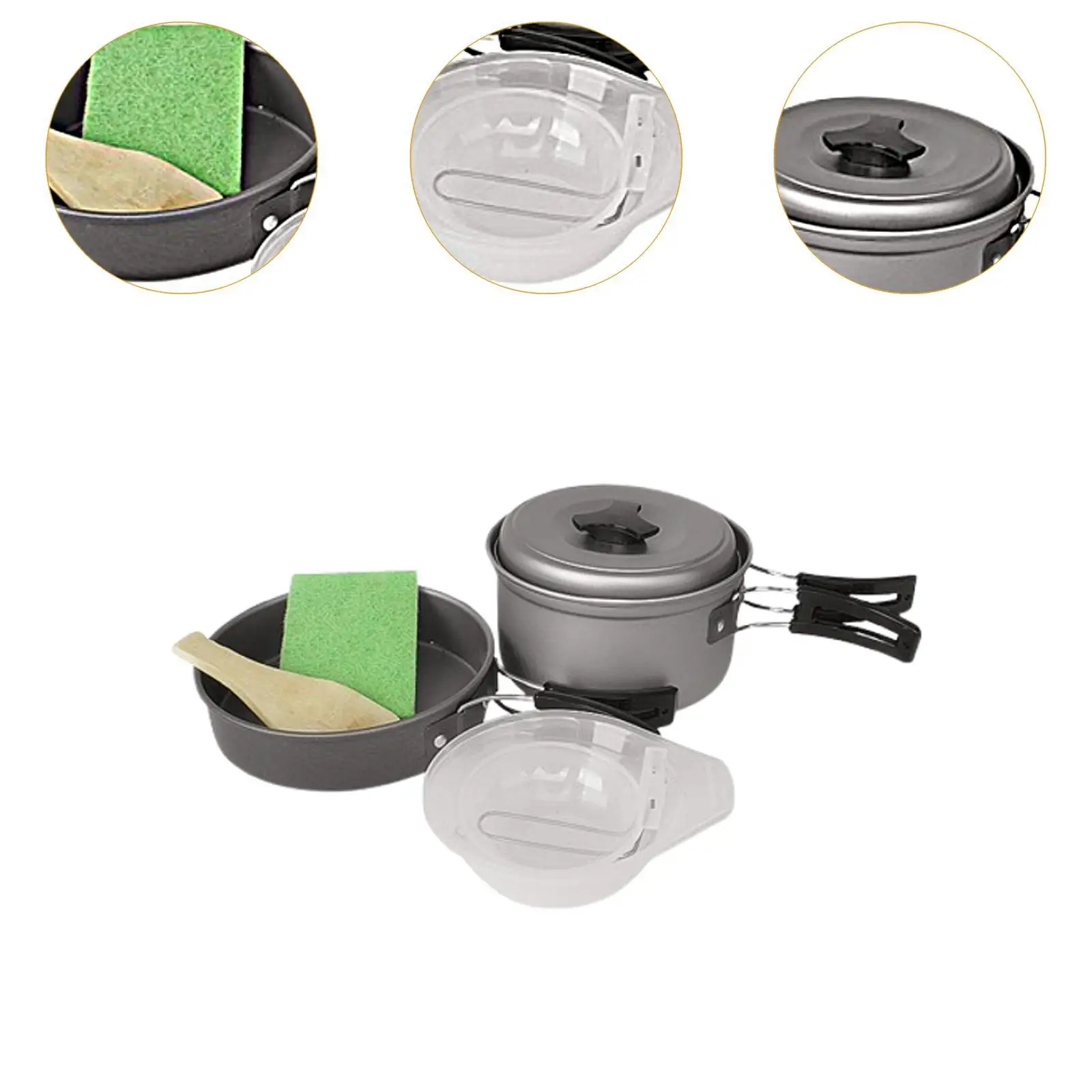 Набор посуды для кемпинга кухонное снаряжение алюминиевая уличная посуда