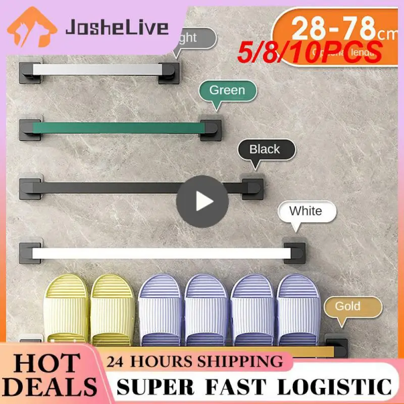 

5/8/10PCS Slippers Clip Rack Wall Mounted Shoe Rack Shelf Organizers Shower Shelf Convenient Bathroom Storage Bath Slippers Rack