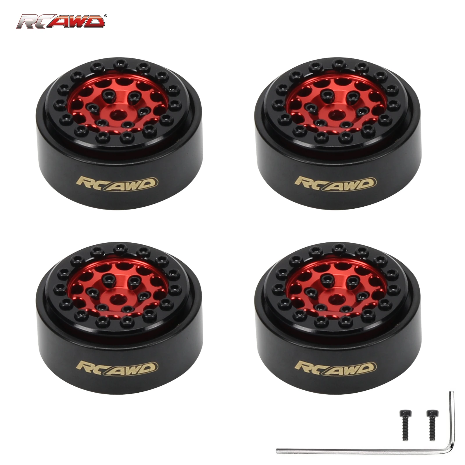 RCAWD сплав 1 0 Beadlock SCX24 колесный обод и Стопорная гайка для Axial 1/24 Series Запчасти