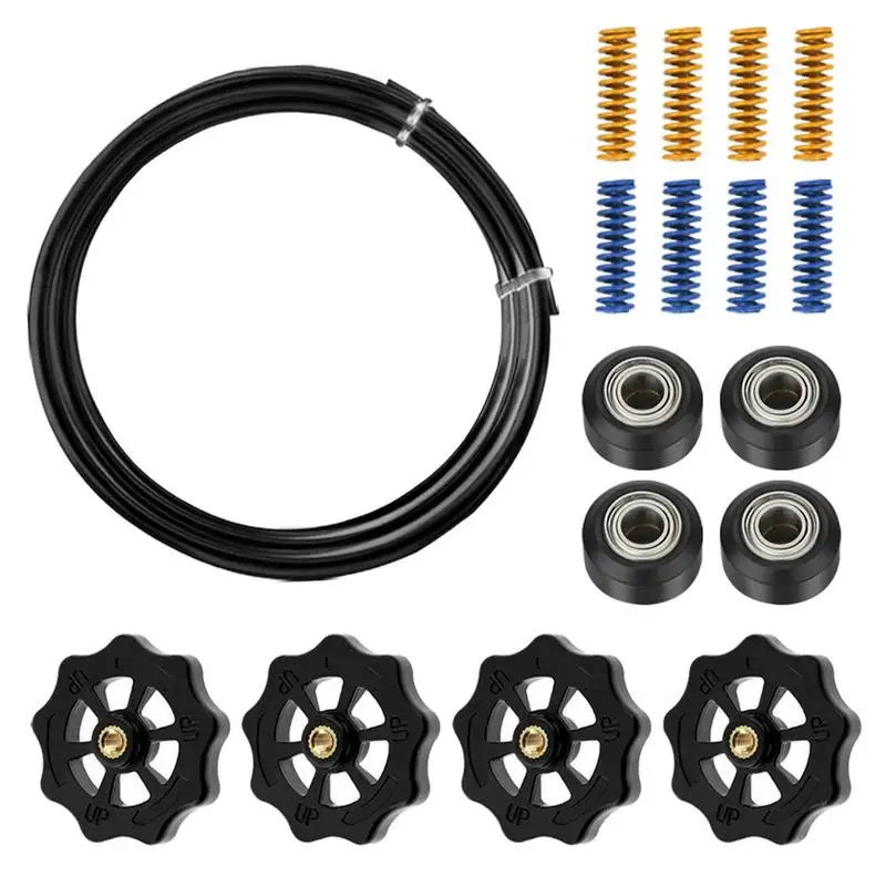 

High Temperature Wire PTFE Hand Twist Nut PTFE ForTeflon Tube Low Friction Yellow And Blue Springs Durable For 3D Printer