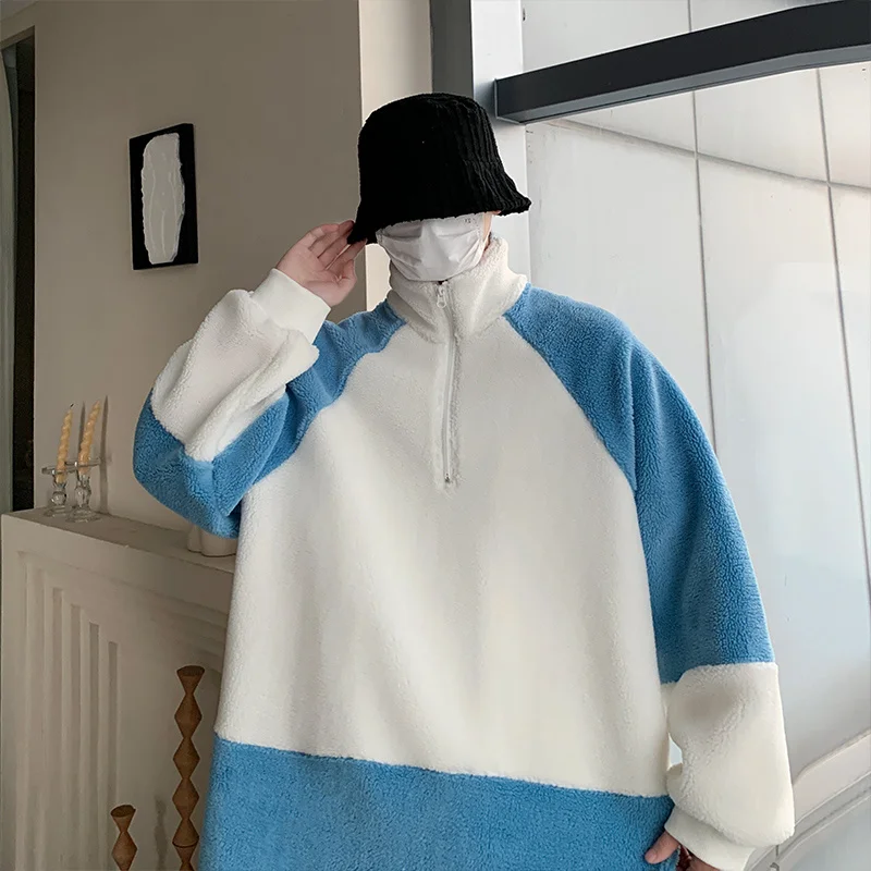 Winter Jacket Men Warm Fashion Thicken Lamb Wool Jacket Men Streetwear Korean Loose Thick Short Coat Mens Pullover Jackets S-3XL