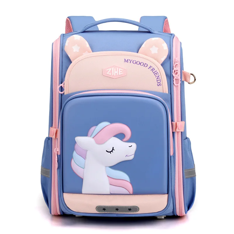 New Children Unicorn School Bags Primary School Boys Girls Grade 1-4 Students Large Capacity Backpacks with Pendant Sac Licorne