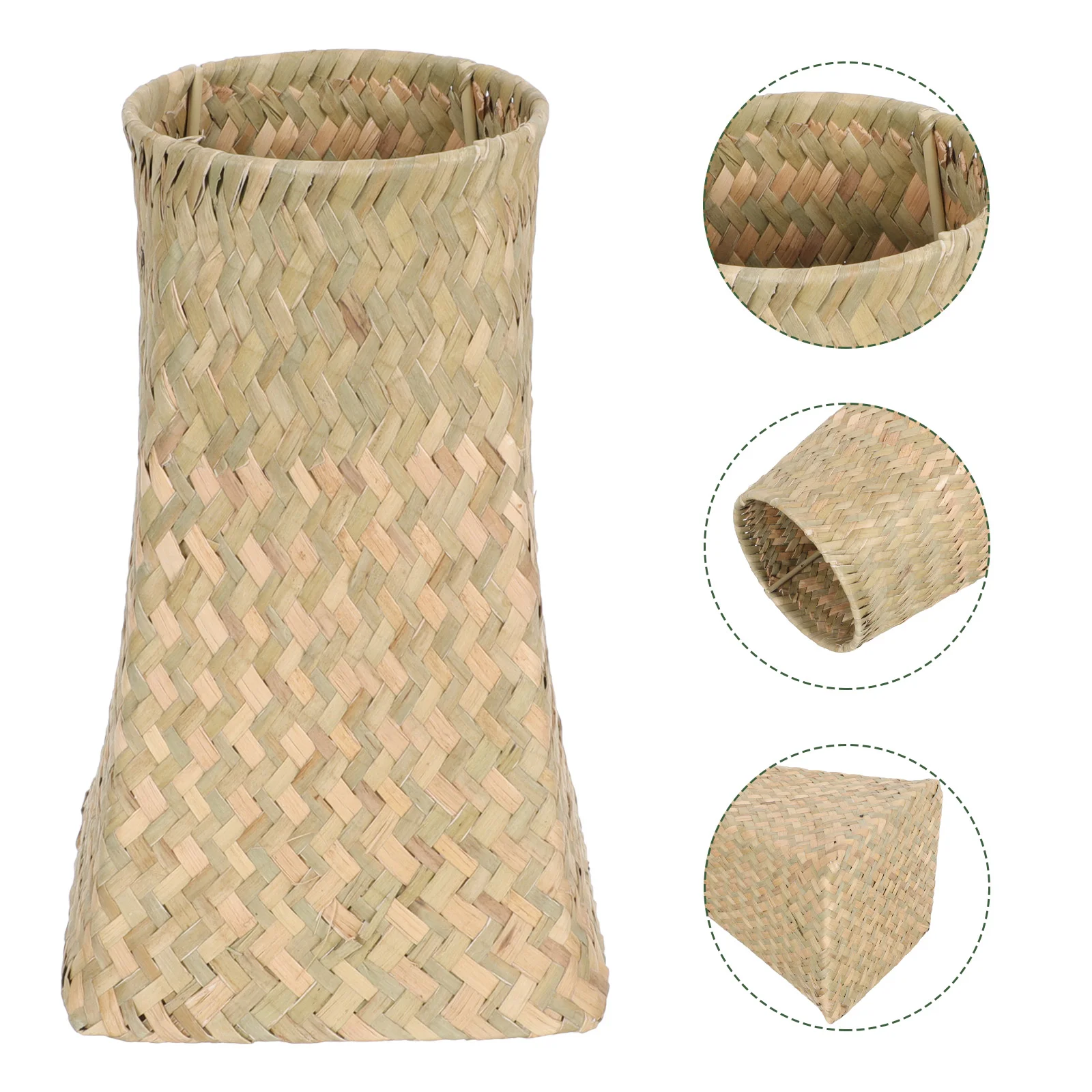 

Vase Flower Basket Wicker Woven Pot Rustic Decorative Farmhouse Pen Rattan Holder Seagrass Vasesfloral Organizer Floor Dried