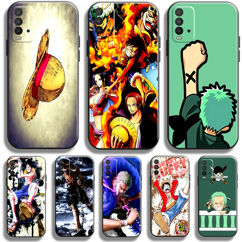 

Japan One Piece Luffy Zoro Phone Case For Xiaomi Redmi Note 8 8T Pro Case For Redmi 8 8A Coque Funda Black Carcasa