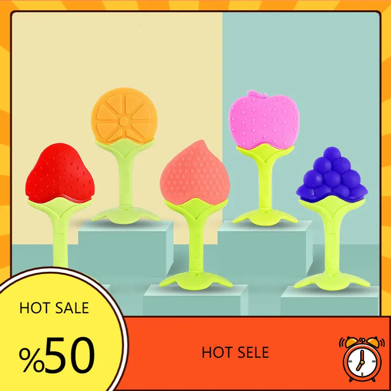 

Силиконовый детский Прорезыватель для зубов, мягкая пищевая форма для фруктов, Успокаивающая игрушка для новорожденных, Детская Успокаива...