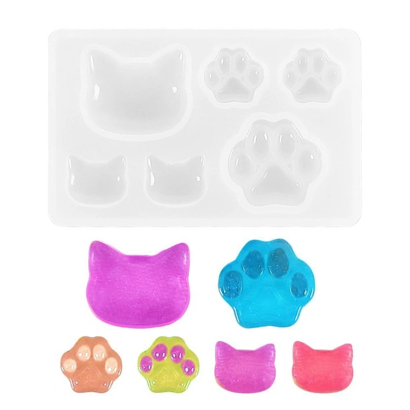 

Paw Moon Star эпоксидная форма ручной работы брелок кулон DIY инструмент для ювелирных изделий D0LC