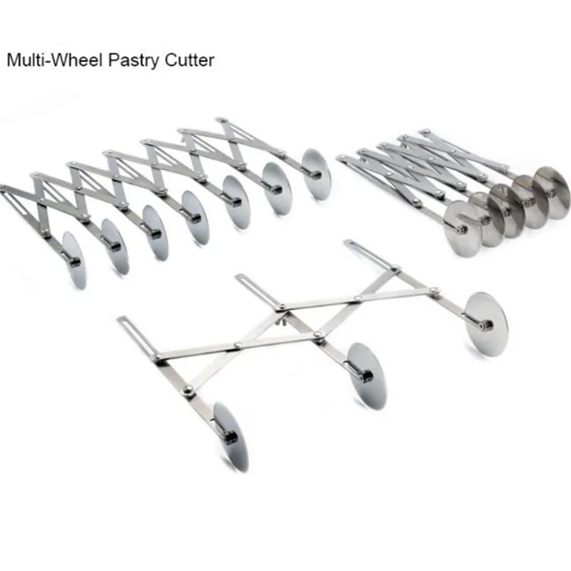

3/5/7 Wheels Cutter Dough Divider Side Pasta Knife Flexible Roller Blade Pizza Pastry Peeler Stainless Steel Bakeware Tools