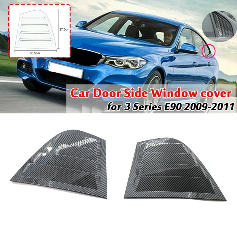 

Car Door Window Louver Triangular Carbon Trims For-Bmw 3 Series E90 2009-2011 51347060212 51347060211