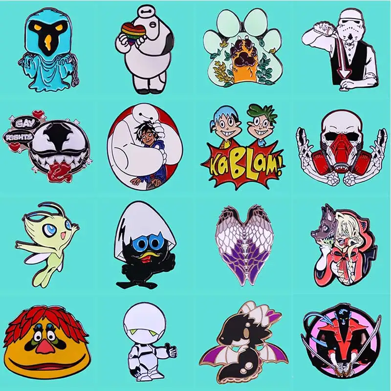 

Mask Skull Skull Brooch White Inflatable Robot Enamel Pin Cartoon Badge Clothes Backpack Fashion Cartoon Accessories