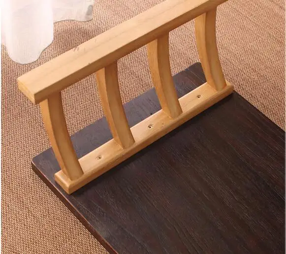Японский ленивый журнальный столик с татами из цельного дерева для гостиной