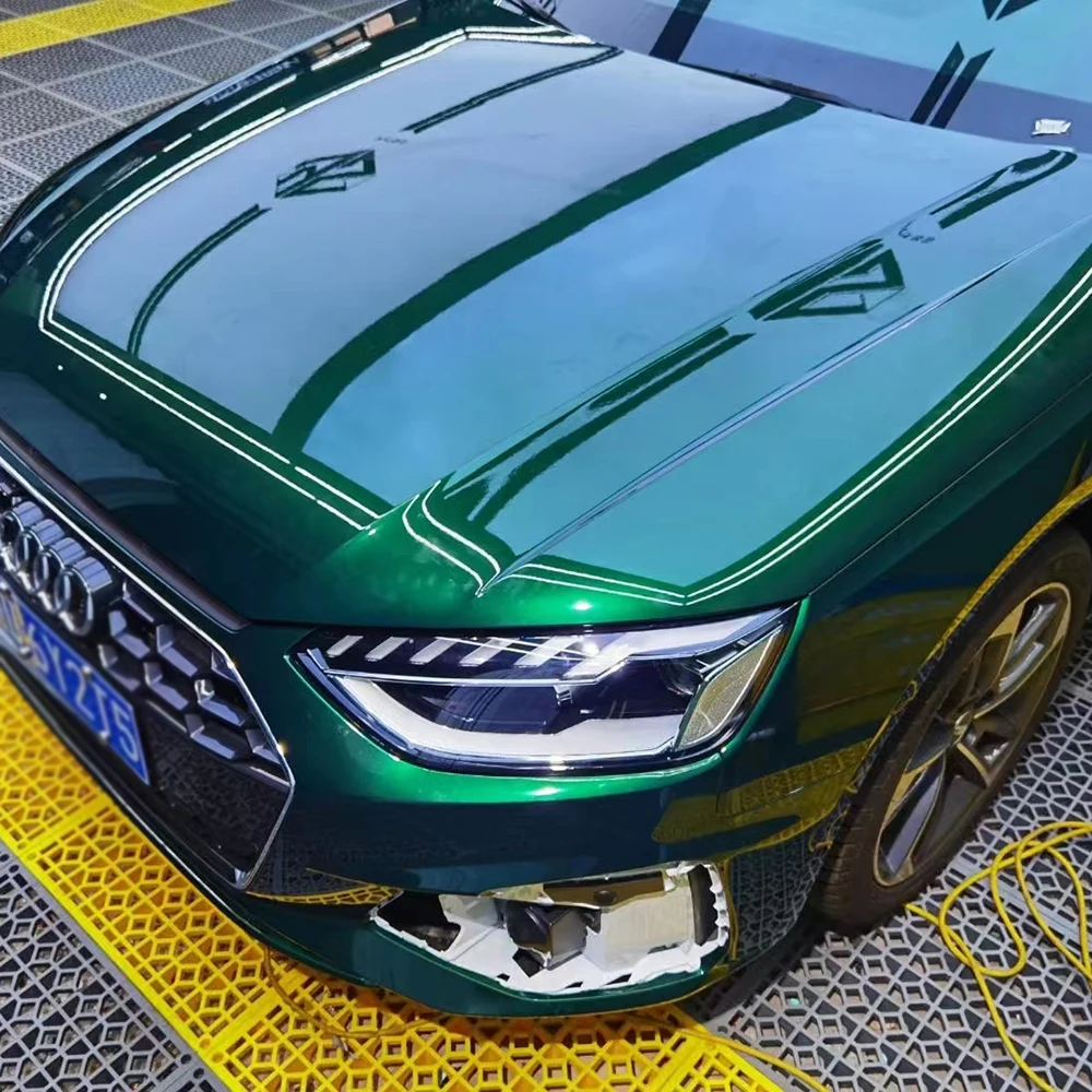 Wrapmaster 5*56ft ПЭТ металлический агат зеленый автомобильные обертки виниловая пленка