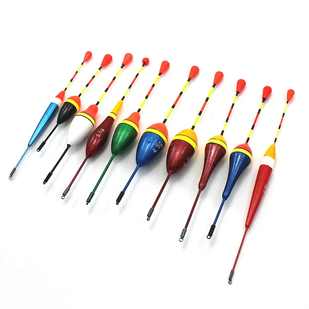 

10Pcs/lot Long Tail Fishing Floats Set 4.5g 3.0g 2.5g 1.2g 0.8g 0.6g Mix Size for Fishing Tackle fishing float Accessories