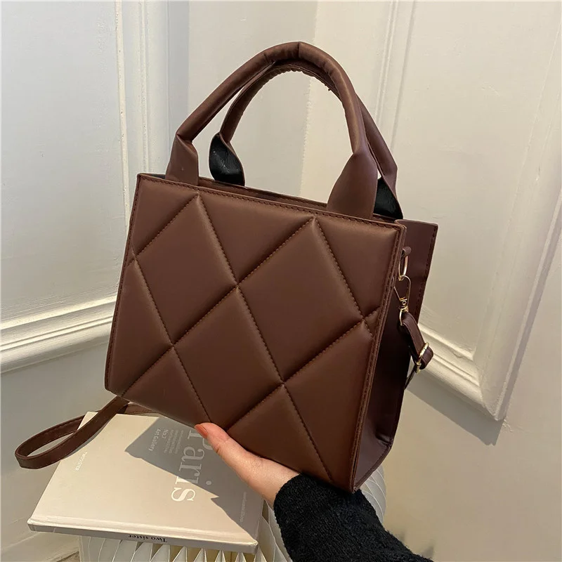 

Fashion PU Leather Shoulder Bag for Women Flap 2023 Handbags Purse Female Simple Designer Bag Shopping Pouch