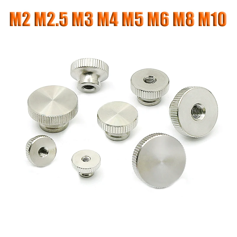 

1PCS Leveling Knurled Thumb Nuts Through Hole Stainless Steel M2 M2.5 M3 M4 M5 M6 M8 M10