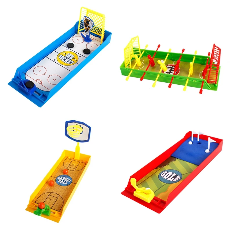 

Funny Basketball Child Intellectual Interactive Desktop Ejection Assembled Mini Football Hockey Golf Game Finger Toys