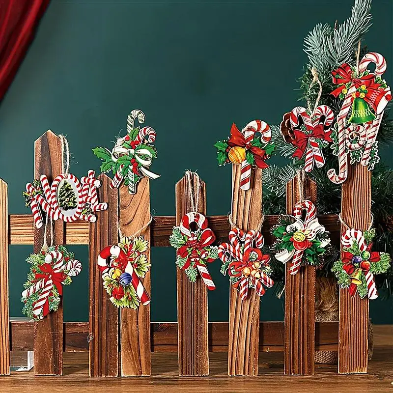 Украшения в виде тростника 36X рождественское деревянное украшение леденца из