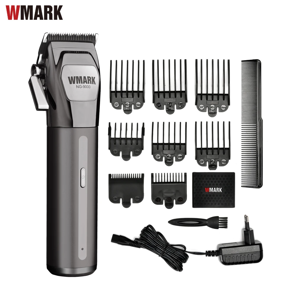 

2022 WMARK NG-9000 DLC Fade Blade All-metal Housing 9000RPM Motor 4400 Battery Professional Cordless Hair Clipper Hair Trimmer