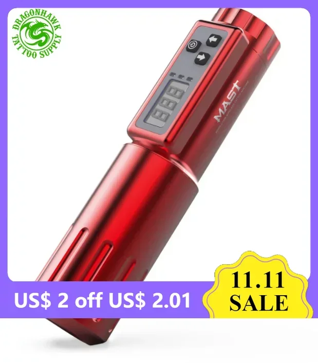 

Беспроводная аккумуляторная ручка Dragonhawk Mast, вращающаяся машинка для татуировок с картриджем, аксессуары для витрин для татуировщика